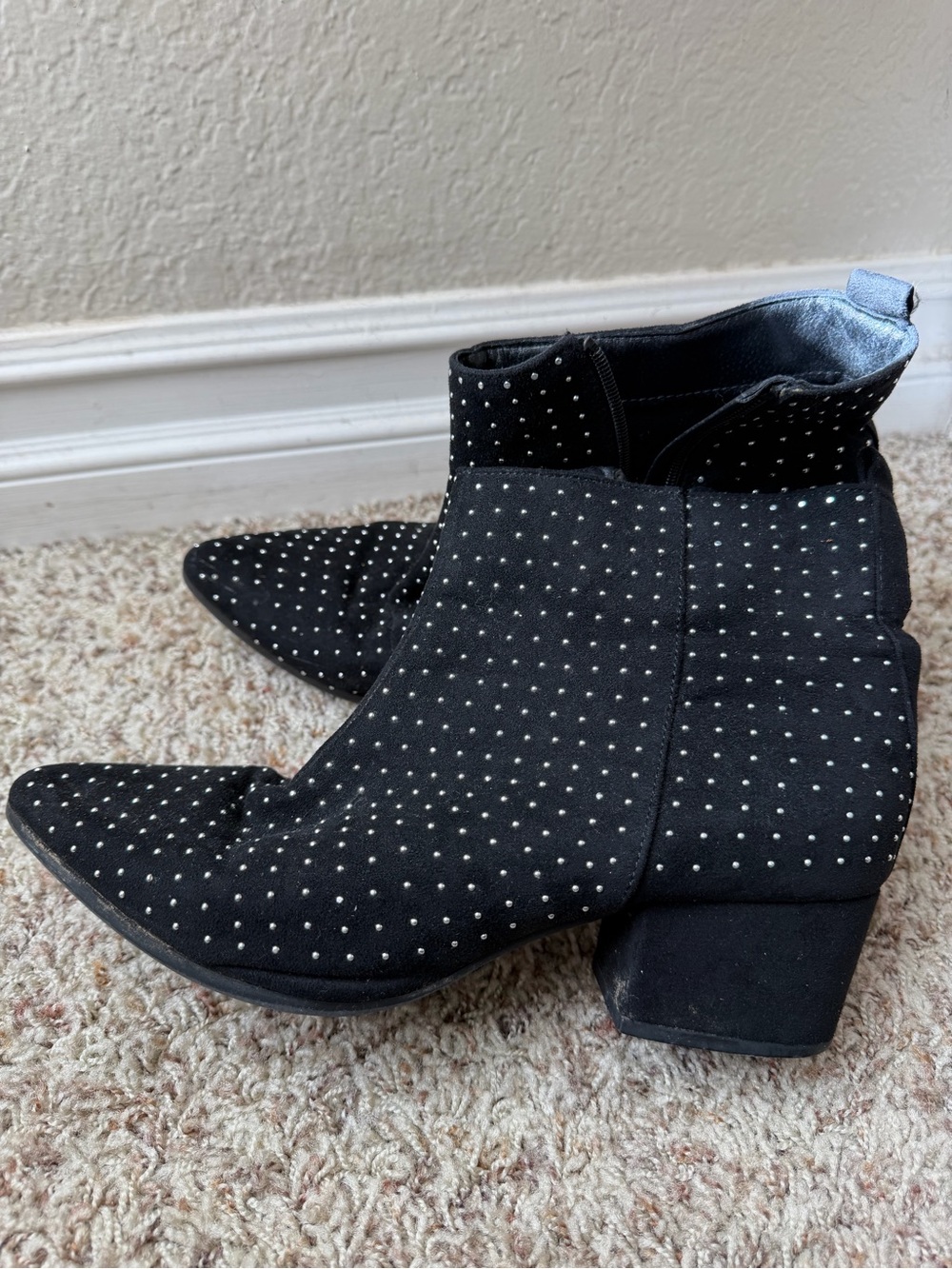 Target Black Studded Pointed Ankle Booties - Picture 2 of 7